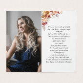 2 Foto Floral Simple Memorial Folder Praecard (Innenseite Aufgefaltet)