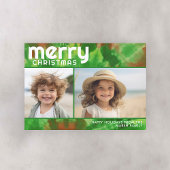 2 Foto - Frohe Weihnachten - Krawatte rot grün