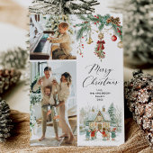 2 Foto Frohe Weihnachten Niedliche Carolers Winter