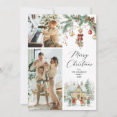 2 Foto Frohe Weihnachten Niedliche Carolers Winter (Vorderseite)