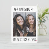 2 Foto Funny Bridesmaid / Vorschlag für eine Trauz Einladung (Stehend Vorderseite)