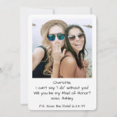 2 Foto Funny Bridesmaid / Vorschlag für eine Trauz Einladung (Rückseite)