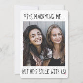 2 Foto Funny Bridesmaid / Vorschlag für eine Trauz Einladung (Vorderseite)