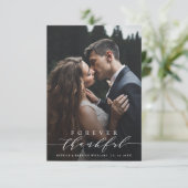 2 Foto für immer Dankeschön Hochzeit Dankeschön Ka Dankeskarte (Stehend Vorderseite)