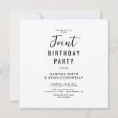 2 Foto Gemeinsame Geburtstagspartei Einladung (Rückseite)