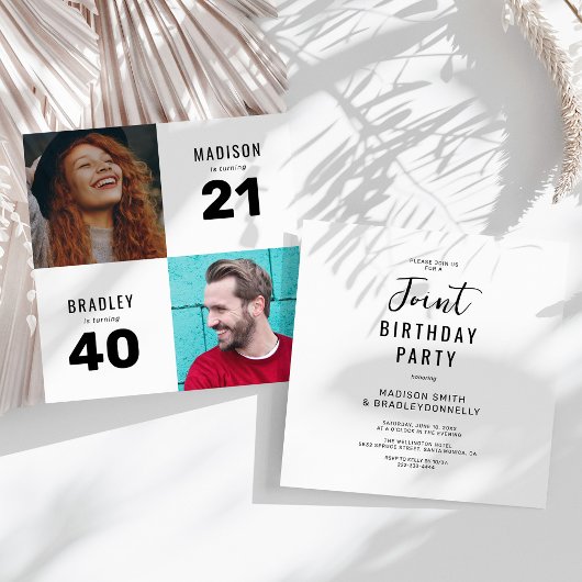 2 Foto Gemeinsame Geburtstagspartei Einladung