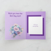 2 Foto Gerbera lila Geburtstag Karte (Innenseite)