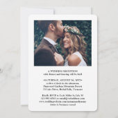 2 Foto glücklich je nach Hochzeit des Party Einladung (Rückseite)