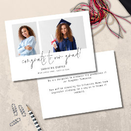 2 Foto Glückwunsch Grad Abschluss Ankündigung