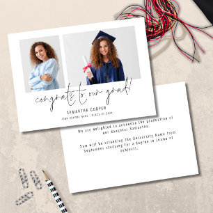 2 Foto Glückwunsch Grad Abschluss Ankündigung