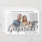 2 Foto Godeltern Vorschlag Modernes, elegantes Skr Einladung (Vorderseite)