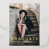 2 Foto Gold Foil Abschluss Ankündigung (Vorderseite)