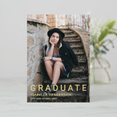 2 Foto Gold Foil Abschluss Ankündigung (Stehend vorne)