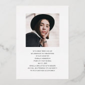 2 Foto Gold Foil Abschluss Ankündigung (Rückseite)