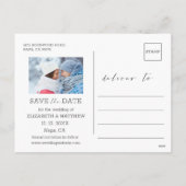 2 Foto Gold Foil Holiday Wedding Save the Date Feiertagspostkarte (Rückseite)