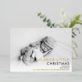 2 Foto Gold Foil Weihnachtsfeier Ankündigung (Stehend vorne)