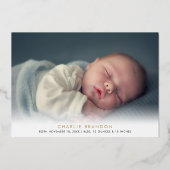 2 Foto Gold Foil Weihnachtsfeier Ankündigung (Rückseite)