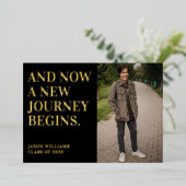 2 Foto Graduation Party Einladung Reise Gold F (Stehend vorne)