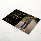 2 Foto Graduation Party Einladung Reise Gold F (Gedreht)