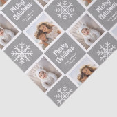 2 Foto Gray Neutrals Frohe Weihnachtsschneeflocken Seidenpapier (Detail)