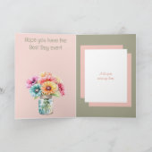 2 Foto Griebera Korallengrün Geburtstag Karte (Innenseite)