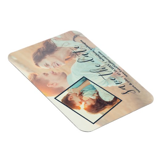 2 Foto Handschrift Save the Date Magnet (Rechte Seite)