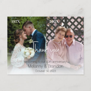 2 Foto Hochzeit Jahrestag Vielen Dank Postkarte