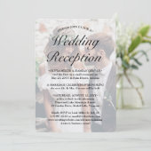 2 Foto Hochzeitsempfang nur Elegantes Elopement Einladung (Stehend Vorderseite)