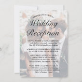 2 Foto Hochzeitsempfang nur Elegantes Elopement Einladung (Vorderseite)