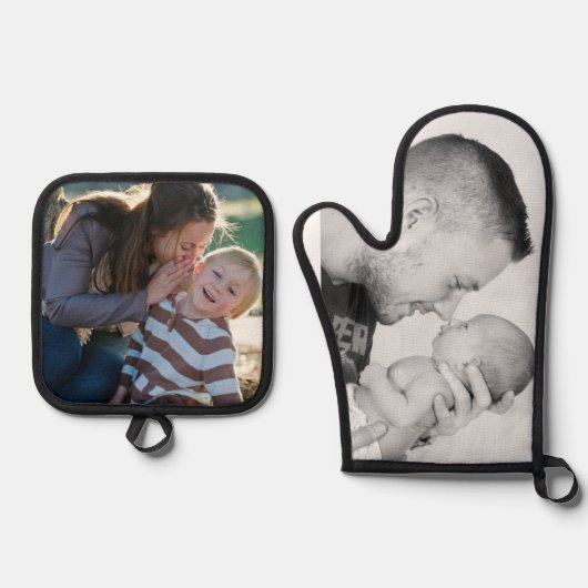 2 Foto individuell doppelseitig Ofenhandschuh & Topflappen-Set (Vorderseite)