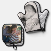 2 Foto individuell doppelseitig Ofenhandschuh & Topflappen-Set (Vorderseite/Rückseite)