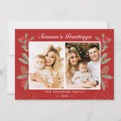 2 Foto Jahresgrüße Heilige Berries Weihnachten (Vorderseite)