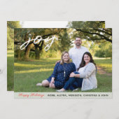 2 Foto Joy Happy Holidays Script Weihnachten (Vorne/Hinten)