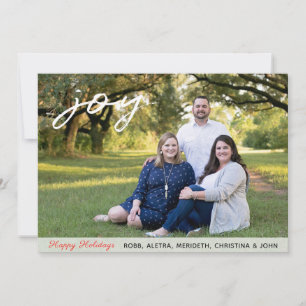 2 Foto Joy Happy Holidays Script Weihnachten