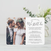 2 Foto Jubiläum Empfang wir noch tun Hochzeit Einladung (Stehend Vorderseite)