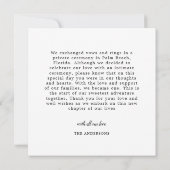 2 Foto Just Married Modern Script Heart Wedding Ankündigung (Rückseite)