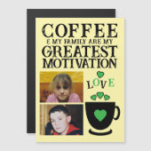 2 Foto Kaffee und Familienkarte Magneteinladung (Vorne/Hinten)