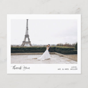 2 Foto Kalligrafie Hochzeit Danke Karte