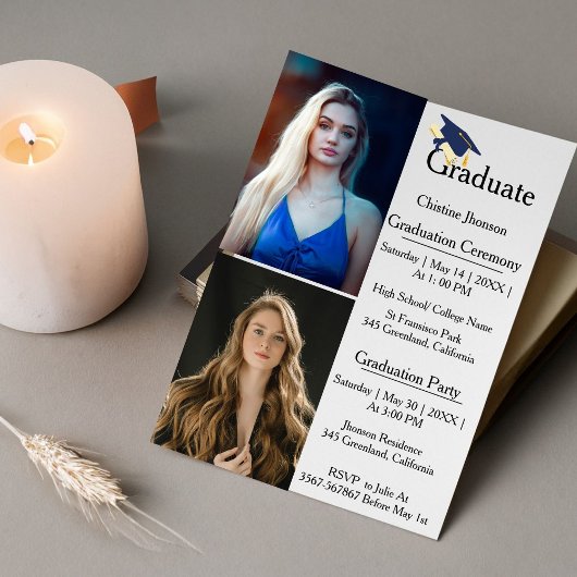 2 Foto-Klasse von 2023 Graduierungspartei Ankündigung