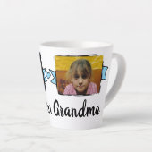 2 Foto Lieb dich Oma blau Latte Tasse (Rechte Ecke)