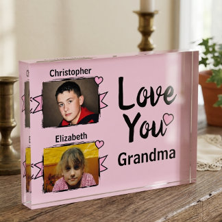 2 Foto Liebe dich Oma rosa