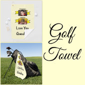 2 Foto Liebe Oma gelb Golfhandtuch