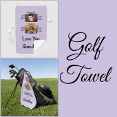 2 Foto Liebe Oma lila Golfhandtuch