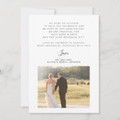 2 Foto Liebe und danke Drehbuch Hochzeit danke Karte (Rückseite)