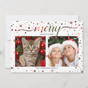 2-Foto-MERRY Alles Farbe passt Typografie Feiertagskarte