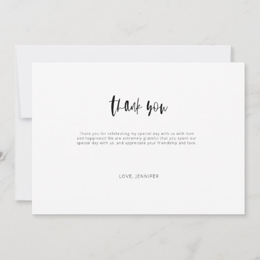 2 FOTO MINIMALISTISCHER ABSCHLUSS DANKESKARTE (Rückseite)