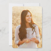 2 Foto Modern Overlay White Script Abschluss Ankündigung (Rückseite)