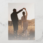 2 Foto Moderne Hochzeit Save the Date Folieneinladung (Rückseite)