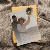 2 Foto Moderne Hochzeit speichern das Datum Folieneinladung