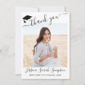 2 FOTO Moderner, einfacher Minimalistischer Abschl Dankeskarte (Vorderseite)